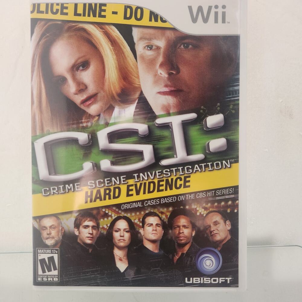 Nintendo Wii CSI Hard Evidence game with case manual tested works